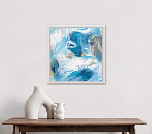 Expect The Unexpected, Original Abstract Blue Painting