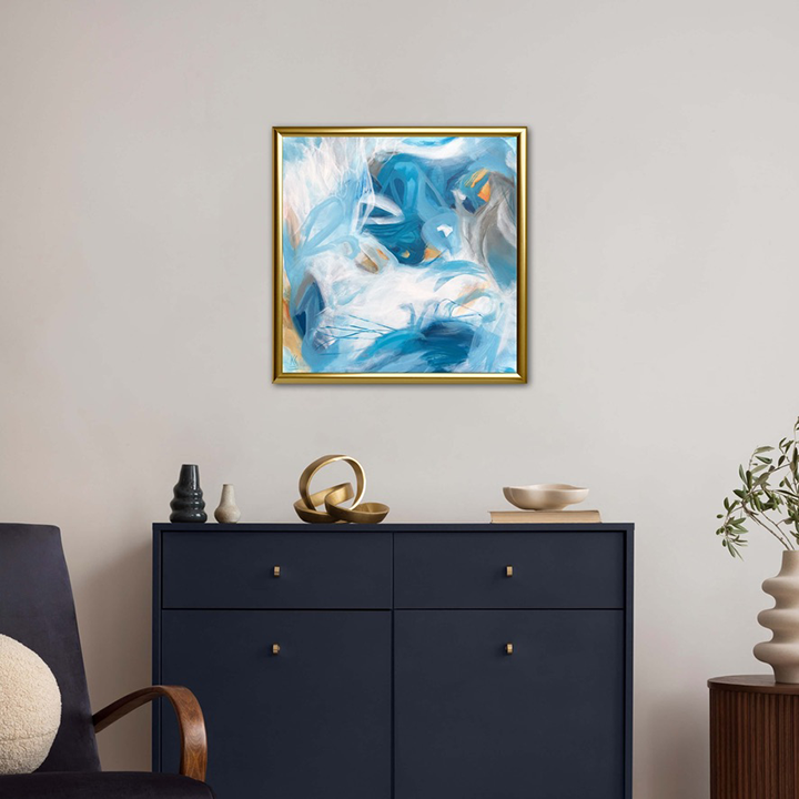 Expect The Unexpected, Original Abstract Blue Painting