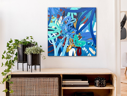 Go Wild, Original Abstract Tropical Painting