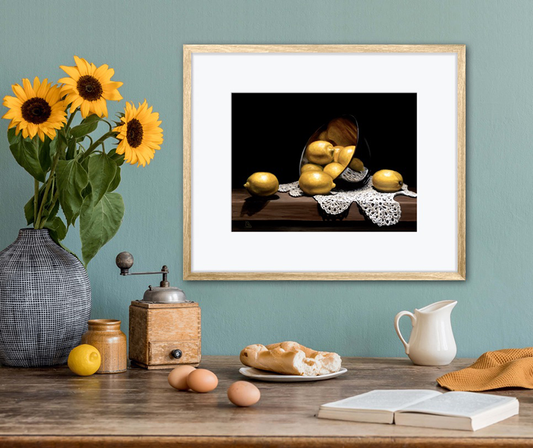 Lemon Bowl-Unframed/ Framed & Mounted Print