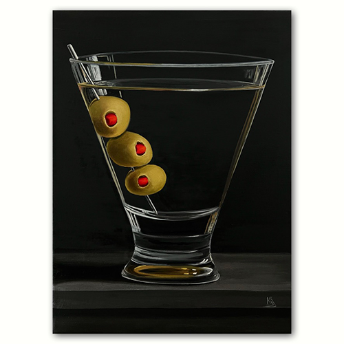 Shaken Not Stirred, Original Oil Painting