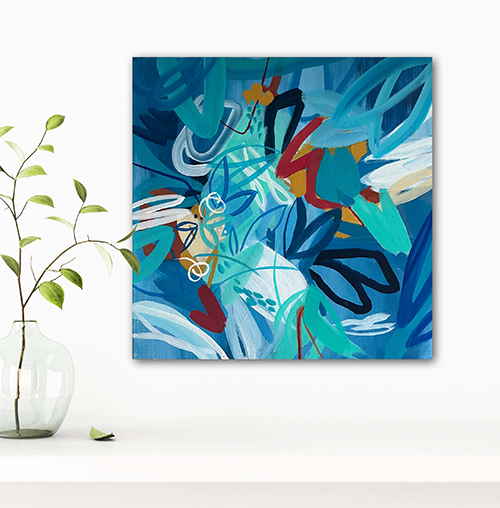 Tropical State of Mind, Abstract Tropical Painting